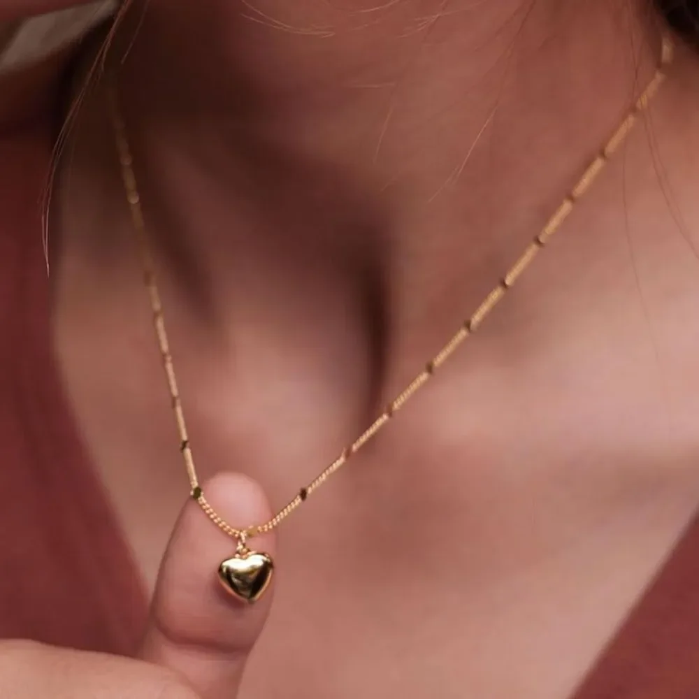 NEW 14K Gold Plated Gold Heart Pendant Necklace